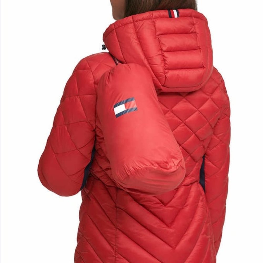 Tommy Hilfiger Ladies' Packable Jacket--Crimson - Picture 5 of 10